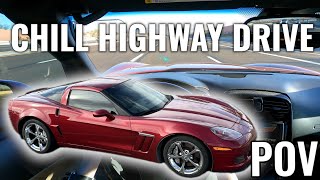 C6 Corvette POV - Chill Highway Driving (Phoenix Loop 202)