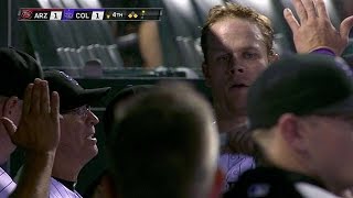 ARI@COL: Rosario singles in the Rockies' first run
