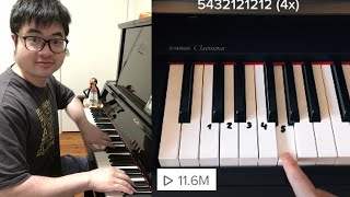 I tried learning from a TikTok Piano Tutorial with over 10 Million  Views