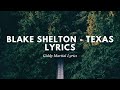 TEXAS   BLAKE SHELTON (LYRICS)