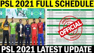 PSL 2021 | PCB ANNOUNCED PSL 2021 CONFIRM SCHEDULE | PSL 2021 FINAL SCHEDULE ,DATE,TIME & VENUE