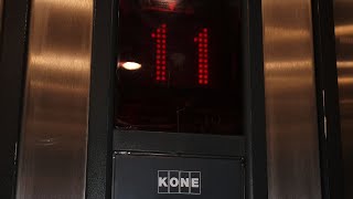 Old Kone traction elevators/lifts in Hotel Continental Forum, Arad, Romania