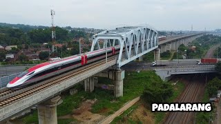 KERETA CEPAT melintasi Jembatan Baja di Padalarang | High Speed Train in Indonesia 🇮🇩