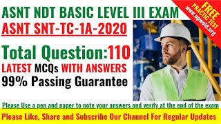 Top 110 Latest ASNT Basic Level 3 Exam Questions and Answers -  ASNT SNT-TC-1A-2020