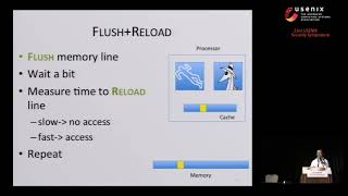 USENIX Security '14 - FLUSH+RELOAD: A High Resolution, Low Noise, L3 Cache Side-Channel Attack