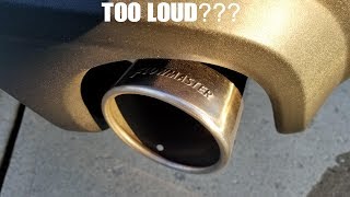 Is the flowmaster outlaw series axle back exhaust too loud?