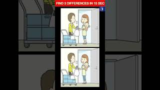 Spot The Difference in 15 @Q27#shorts #spotthedifference#findthedifference #puzzle #quiz  #braingame