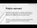 public servant meaning