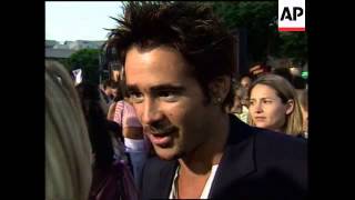 Colin Farrell swearing during interview. kisses reporter