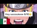 naruto sasuke in different language 別の言語のサスケ ft mangakawa