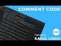 PHP Tutorial #4 - Comment php code