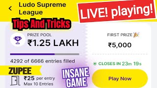 Live Playing | Zupee | Ludo Supreme League | Score Boosting Tips and Tricks | Watch Now |