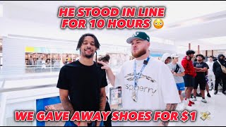 This guy stood in line for 10 HOURS! ๐ (Soleply Saturday Cherry Hill)