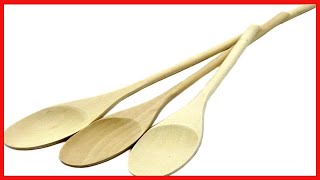 Chef Craft Select Maple Wooden Spoon Set, 10, 12, 14 inch, Natural