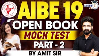 AIBE 19 Open Book Mock Test Part - 02  | All India Bar Examination Free Test | By Amit Sir