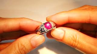 Ceylon Star Ruby Ring  3.48 carats by Kat Florence