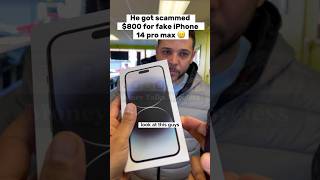 HE PAID $800 FOR FAKE IPHONE 14 PRO MAX 🥲 #shorts #fake #iphone14promax #apple #iphone #ios #fyp