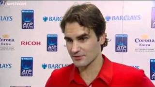 Roger Federer Saturday Interview  (beat Djokovic)
