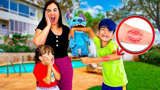 O STITCH MALVADÃO MORDEU O LUCAS ROCHA - FAMÍLIA ROCHA