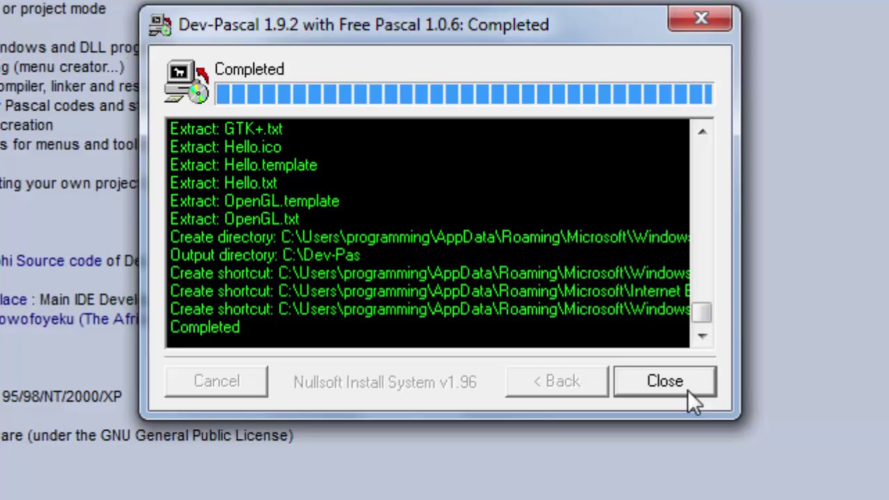 How To Install Dev Pascal Ide On Windows Pascal Tutorial 1 Youtube