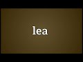 lea meaning