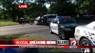 Two hurt in head-on crash in Kenton County