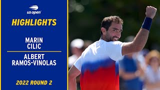 Marin Cilic vs. Albert Ramos-Vinolas Highlights | 2022 US Open Round 2