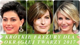 Krótkie fryzury dla okrągłej twarzy 2017