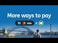 contactless payments now available for trains light rail and sydney ferries.