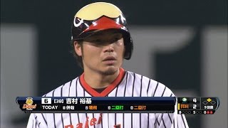 【プロ野球パ】劣勢の中で気を吐く吉村 この日2打点目のフェンス直撃適時打  2014/08/20 H-L