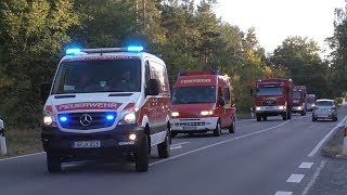 ABC Einsatzübung an der LFKS Sachsen- Anrückende Kräfte der Gefahrgutzüge LK Görlitz