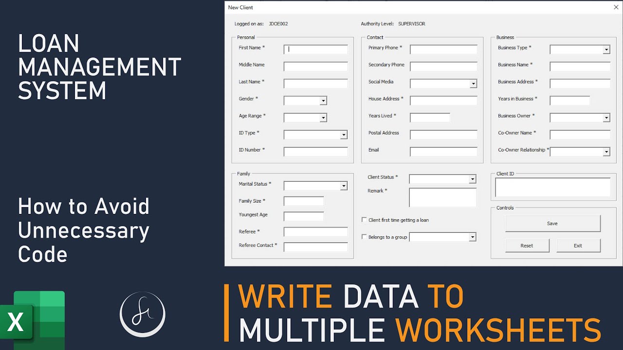 Loan Management System – Efficiently Write Userform Data To Multiple ...