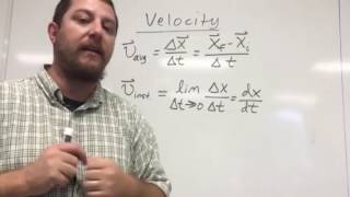 Definition of Velocity