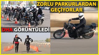 Motosikletli Yunus Polislerinin Zorlu Eğitimini DHA Görüntüledi