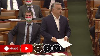 A járványkezelés miatt össztűz zúdult Orbán Viktorra a parlamentben