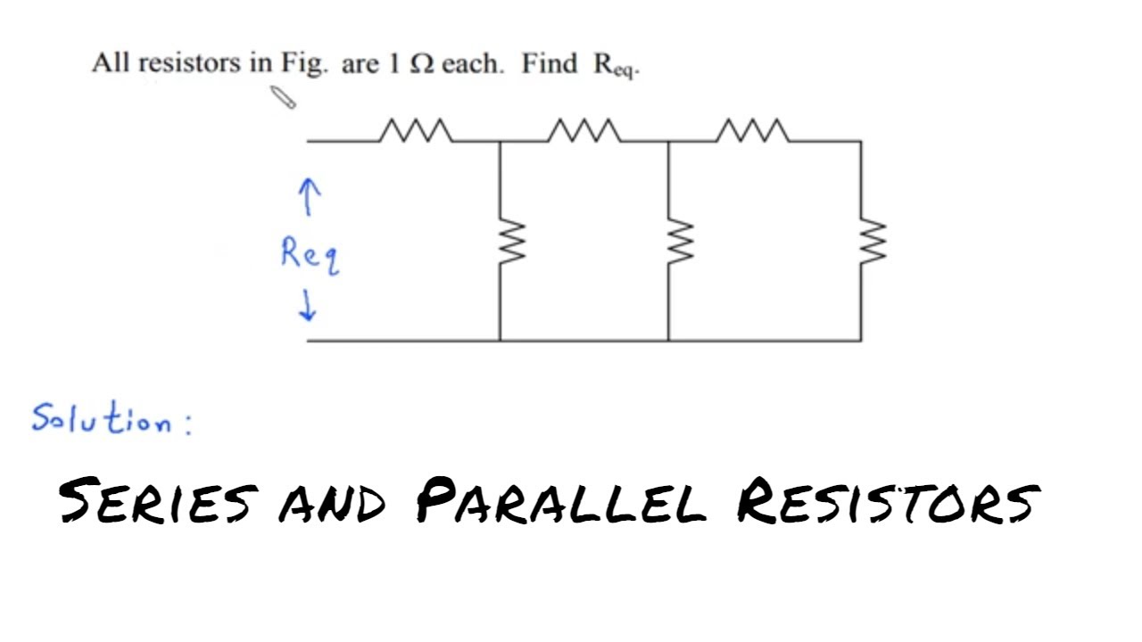 Series And Parallel Resistors : All Resistors In Fig Are 1 Ω Each Find ...