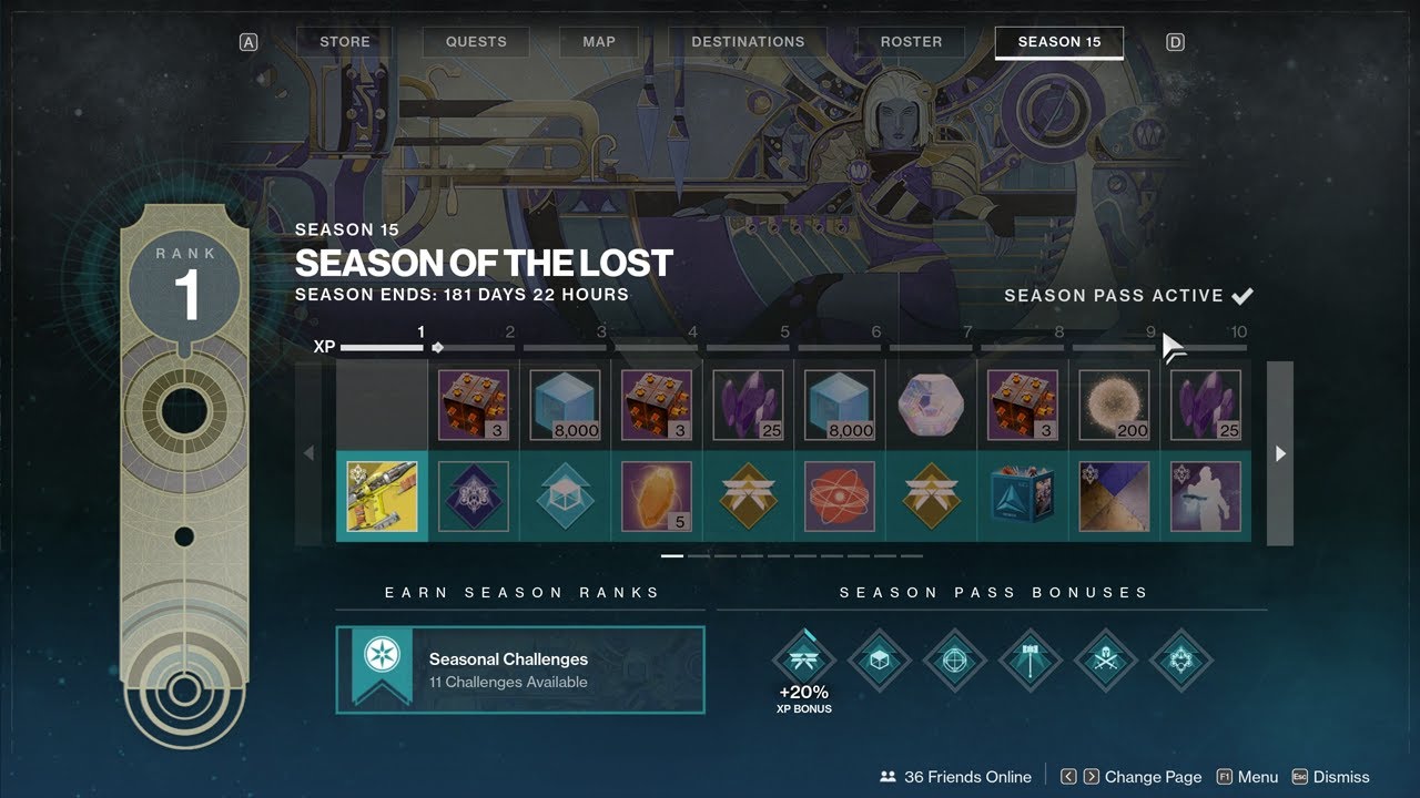 Season Of The Lost - All Season Pass Rewards & Seasonal Challenges ...