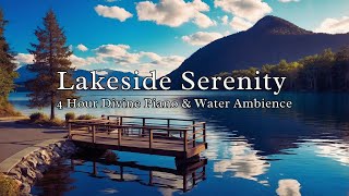 🌅 Lakeside Serenity: 4 Hour Divine Piano \u0026 Water Ambience