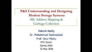 Understanding & Designing Modern Storage Systems - M8: Address Translation and Garbage Collection