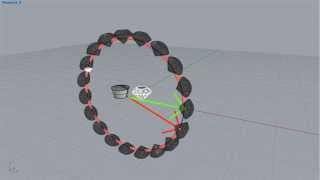 Grasshopper 0.090054 Component: Array Along Curve