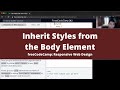 Inherit Styles from the Body Element (Basic CSS) freeCodeCamp tutorial