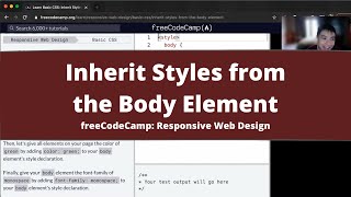 Inherit Styles from the Body Element (Basic CSS) freeCodeCamp tutorial