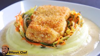 Panko Crusted Salmon With A White Wine Cream Sauce | Morris Time Cooking