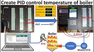 How to create PID control temperature of boiler/heating room using S7-1500 and S7-300