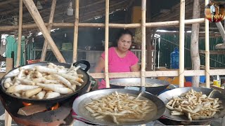 Vlog 1555. ដកមើមសាគូស្ងោរហូប បេះទ្រួយកន្ធំថេត ញាំជាមួយសាច់ជ្រូកស្ងោរ។