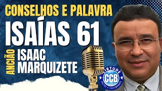 ❤️CCB CONSELHOS E PALAVRA ANCIÃO ISAAC MARQUIZETE JARDIM YARA  #ccb #palavraccb #ccbhinos