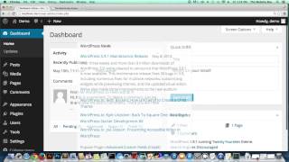 Wordpress Tutorial #2 How To Navigate Your Wordpress, Dashboard , Settings, Pages, Posts and More