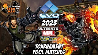 EVO 2023: UMVC3 Tournament Pool Matches (UG| Jako Man, MOTHMAN, Sparty Throne, NinjaNam, etc)
