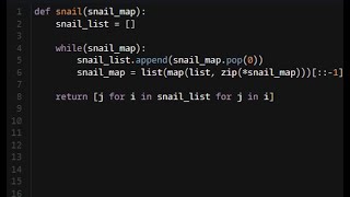 Python - Snail | Codewars 4KYU