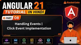 Angular 21 Tutorial in Hindi #8 | Handling Events | Click Event Implementation 🔥